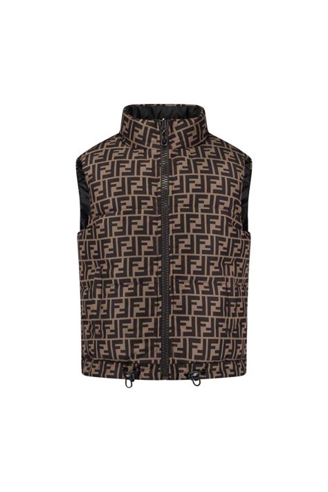 fendi vest jongens|Padded junior vest Fabric Blue .